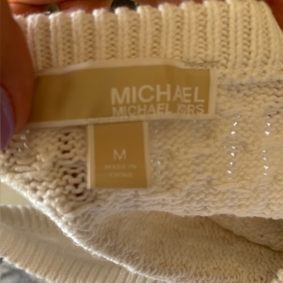 White Michael Kors Open Shoulder Sweater - Picture 7 of 7